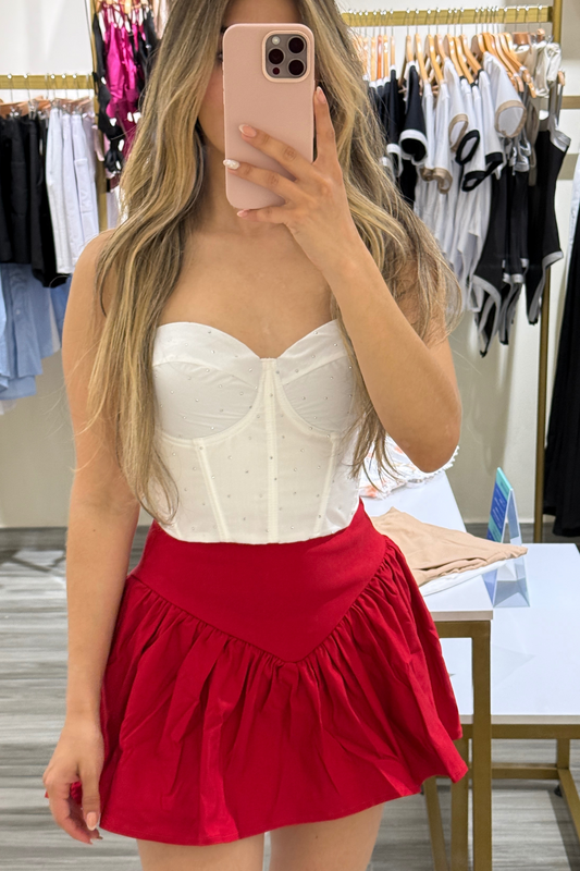 Falda Globo Roja