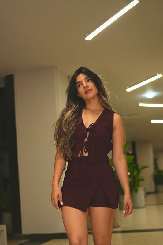 Chaleco Milena Vinotinto